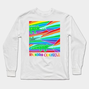 rainbow crocodile Long Sleeve T-Shirt